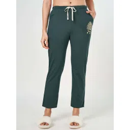 Dreamz by Pantaloons Green Cotton Plain Pyjamas image 1