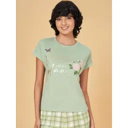 Dreamz by Pantaloons Green Cotton Printed T-Shirt-picture-32