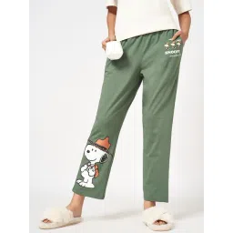 Dreamz by Pantaloons Green Solid Pyjama image 4