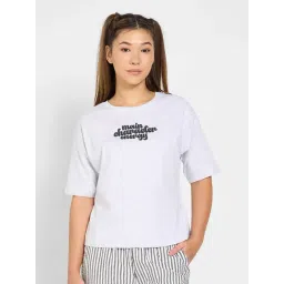 Dreamz By Pantaloons Grey Cotton Comfort Fit Printed Sleepwear T-Shirt-picture-29