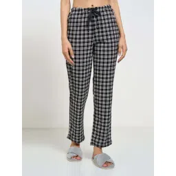 Dreamz By Pantaloons Jet Black Comfort Fit Checks Pyjamas-picture-27