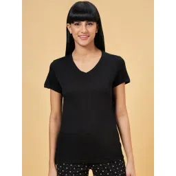 Dreamz by Pantaloons Jet Black V Neck T-Shirt-picture-35