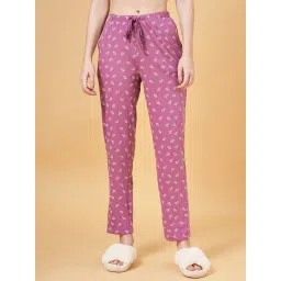Dreamz by Pantaloons Lilac Cotton Printed Pyjamas image 1