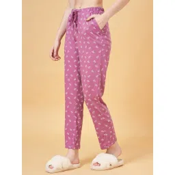 Dreamz by Pantaloons Lilac Cotton Printed Pyjamas image 3