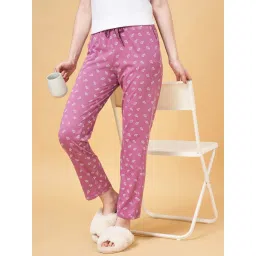 Dreamz by Pantaloons Lilac Cotton Printed Pyjamas image 4