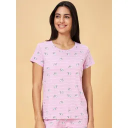 Dreamz by Pantaloons Lilac Cotton Printed T-Shirt-picture-37