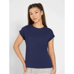 Dreamz By Pantaloons Maritime Blue Cotton Comfort Fit Sleepwear T-Shirt-picture-39