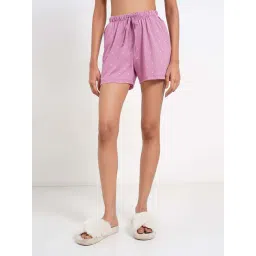 Dreamz By Pantaloons Mauve Orchid Regular Fit Printed Shorts-picture-40