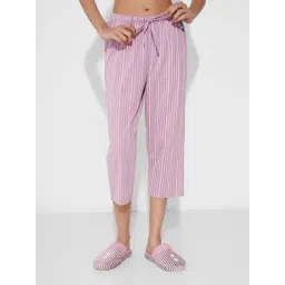 Dreamz By Pantaloons Mauve Orchid Regular Fit Striped Capris-picture-31