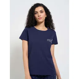 Dreamz By Pantaloons Navy Comfort Fit Printed Sleepwear T-Shirt-picture-15