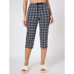 Dreamz by Pantaloons Navy Cotton Chequered Capris-picture-12