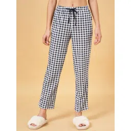 Dreamz by Pantaloons Navy Cotton Chequered Pyjamas-picture-27