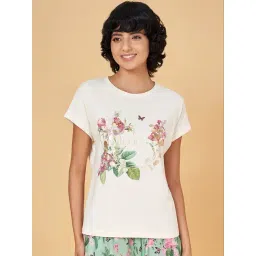 Dreamz by Pantaloons Off-White Cotton Printed T-Shirt-picture-47
