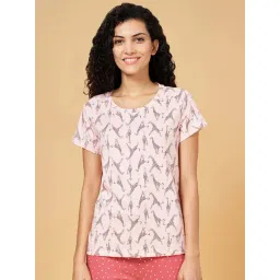 Dreamz by Pantaloons Pink Cotton Printed T-Shirt-picture-21