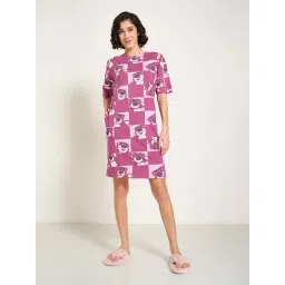 Dreamz by Pantaloons Pink Printed Sleep Tee-picture-38