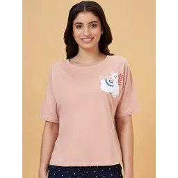 Dreamz by Pantaloons Printed Cotton Lounge Tshirts-picture-29