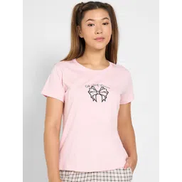 Dreamz by Pantaloons Printed Round Neck Pure Cotton Lounge T-Shirt-picture-24