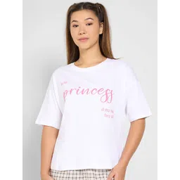 Dreamz by Pantaloons Printed Round Neck Pure Cotton Lounge T-Shirt-picture-26