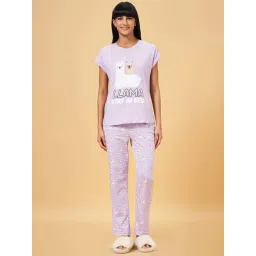 Dreamz by Pantaloons Purple Cotton Embroidered T-Shirt-picture-10