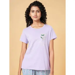Dreamz by Pantaloons Purple Cotton Embroidered T-Shirt-picture-32