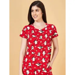 Dreamz by Pantaloons Red Cotton Printed T-Shirt-picture-20