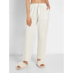 Dreamz By Pantaloons Sage Green Cotton Comfort Fit Striped Pyjamas-picture-25