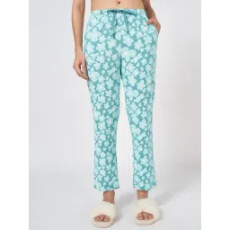 Dreamz By Pantaloons Turquoise Cotton Comfort Fit Print Casual Trousers-picture-43