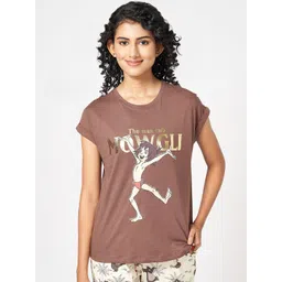 Dreamz by Pantaloons Women Printed Pure Cotton Lounge Tshirts-image-23