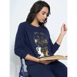 Dreamz by Pantaloons Women Printed Pure Cotton Round Neck Lounge T-shirts-picture-23