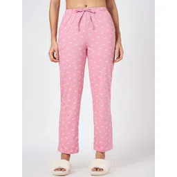 Dreamz by Pantaloons Women Pure Cotton Printed Mid-Rise Straight Leg Lounge Pant-picture-17