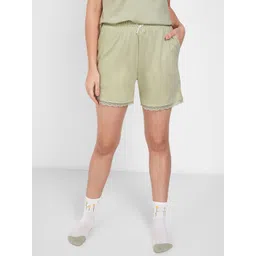 Dreamz by Pantaloons Women Solid Mid-Rise Lounge Shorts-picture-10