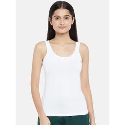 Dreamz by Pantaloons Women White Solid Scoop Neck Tank Lounge tshirt-picture-29