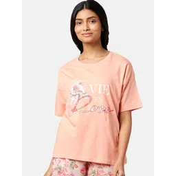 Dreamz by Pantaloons Women Women Short Sleeves Cotton Lounge T-Shirt-picture-39