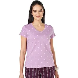 dreamz by pantaloons Women's Stars Relaxed Fit Sleepwear Top-picture-11