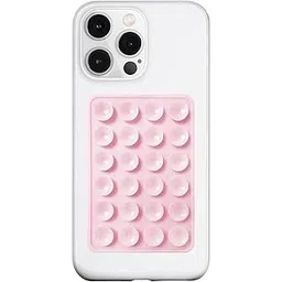 drenza™ Suction Phone Case - Anti-Slip Silicone Back Cover Multipurpose Hands-Free Sticky Pads for Phone Case Mount for Selfies Videos Mirror Shower & More (Light Pink)-picture-14