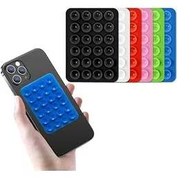 drenza™ Suction Phone Case (PACK OF 3, MULTICOLOUR) Anti-Slip Silicone Back Cover Multipurpose Hands-Free Sticky Pads for Phone Case Mount for Selfies Videos Mirror Shower Car Dashboard and Windshield-picture-16