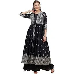 dress & dazzle Ink Blue Muslin Silk Anarkali Set | Front Open Jacket Style with Heavy Thread Embroidery Crop Top & Underskirt | Elegant Festive & Occasion Ensemble-picture-48
