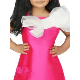 Dress My Angel Girls Pink A-Line Bow Party Dresses image 4