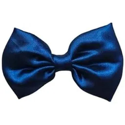 dress to match Charming Fabric Stylish Bow Hair Clip/Back Pin (3.07 Inch) for Girls and Women - Dark Blue-picture-10