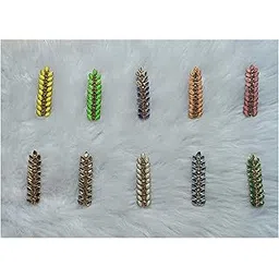 dress to match Charming Kundan Saree Pin or Brooch Women Pack of 10 - Assorted-picture-12