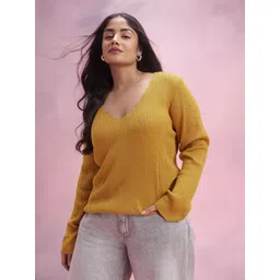 DressBerry Curve Plus Size Acrylic Ribbed Pullover-picture-24