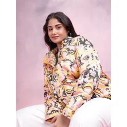 DressBerry Curve Plus Size Paisley Printed Padded Jacket-picture-27