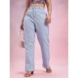 DressBerry Curve Plus Size Women Mid-Rise Straight Fit Stretchable Jeans-picture-11