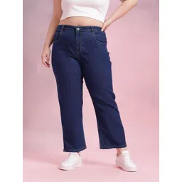 DressBerry Curve Women Straight Fit Cropped Jeans-picture-25