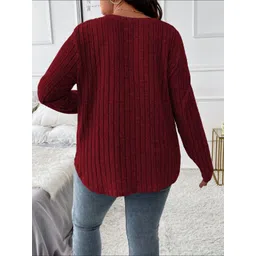 dressberry curve DressBerry Women Self Design T - Shirt Dress image 2