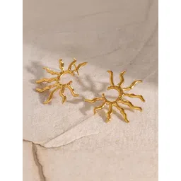 DressBerry 18kt Gold Anti Tarnish Quirky Studs Earrings-picture-24