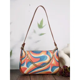 DressBerry Abstract Printed Structured Handheld Bag-picture-29