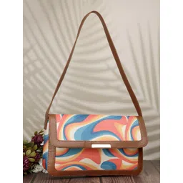 DressBerry Abstract Printed Structured Handheld Bag-picture-20