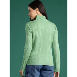 DressBerry Acrylic Turtle Neck Ribbed Pullover image 4