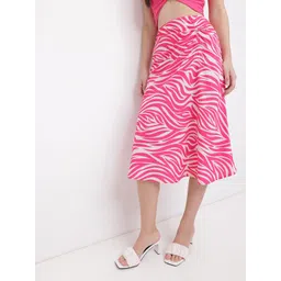 DressBerry Animal Print Barbiecore Midi Skirt-picture-12